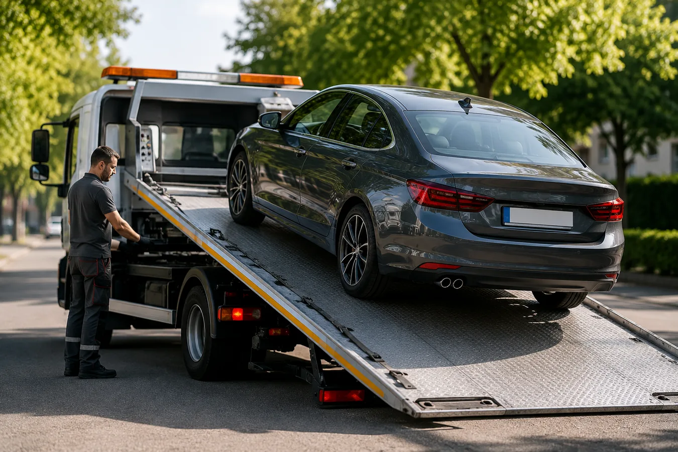 Fahrzeugabholung mit Abschleppfahrzeug bei Vertrauensauto24